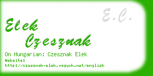 elek czesznak business card